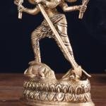 Pure Brass Mahishasur Mardini Durga Idol 8" | Intricate Craftsmanship | Victory of Good Over Evil | Timeless Sacred Piece | Home Temple Decor